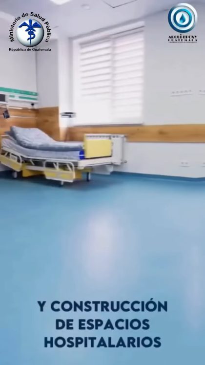 Poster informativo sobre protección visual en espacios hospitalarios